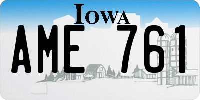 IA license plate AME761