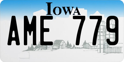 IA license plate AME779