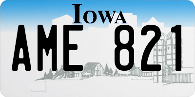 IA license plate AME821
