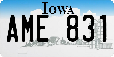 IA license plate AME831