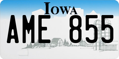 IA license plate AME855