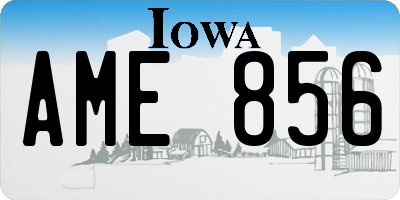 IA license plate AME856
