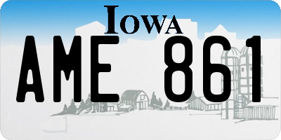 IA license plate AME861