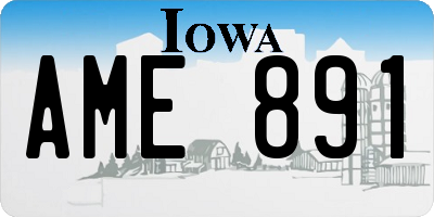 IA license plate AME891