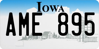 IA license plate AME895
