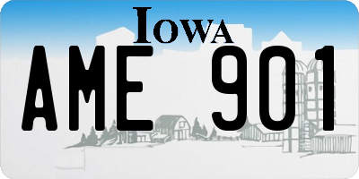 IA license plate AME901