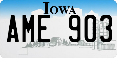 IA license plate AME903