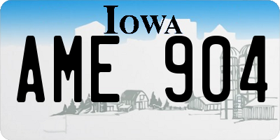 IA license plate AME904