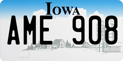 IA license plate AME908