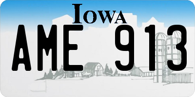 IA license plate AME913