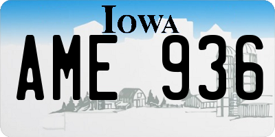 IA license plate AME936