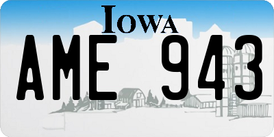 IA license plate AME943