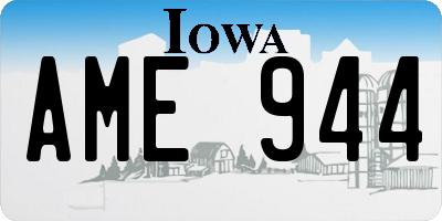 IA license plate AME944