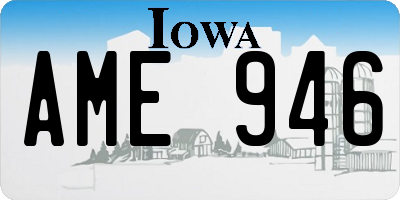 IA license plate AME946