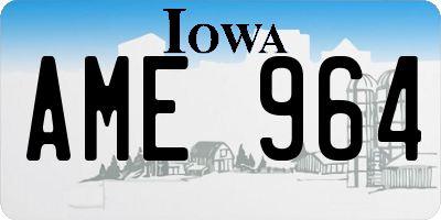 IA license plate AME964