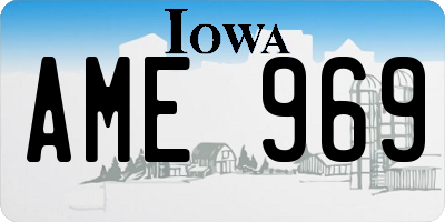 IA license plate AME969