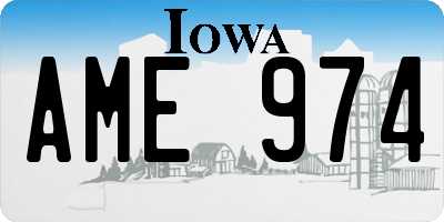IA license plate AME974