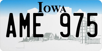 IA license plate AME975