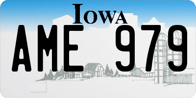 IA license plate AME979