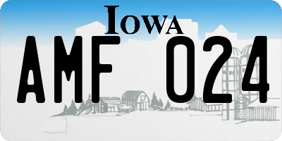 IA license plate AMF024