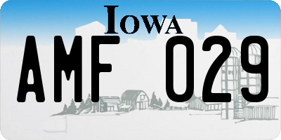 IA license plate AMF029