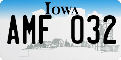 IA license plate AMF032