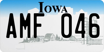 IA license plate AMF046