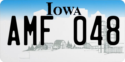 IA license plate AMF048