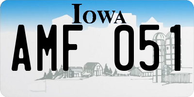 IA license plate AMF051
