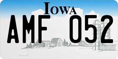 IA license plate AMF052
