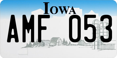 IA license plate AMF053