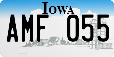 IA license plate AMF055