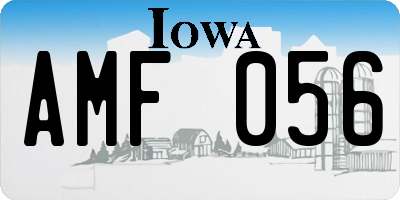IA license plate AMF056