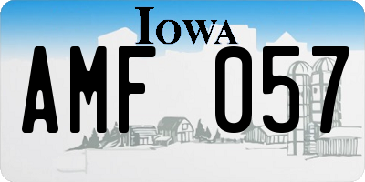 IA license plate AMF057