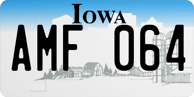 IA license plate AMF064