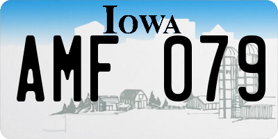IA license plate AMF079