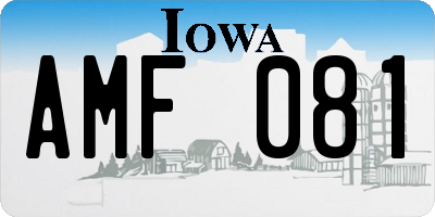 IA license plate AMF081