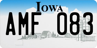 IA license plate AMF083
