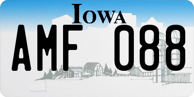 IA license plate AMF088