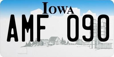 IA license plate AMF090