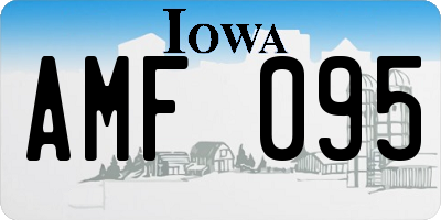IA license plate AMF095