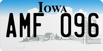 IA license plate AMF096