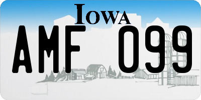 IA license plate AMF099