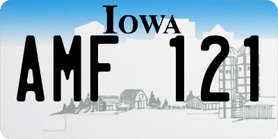 IA license plate AMF121