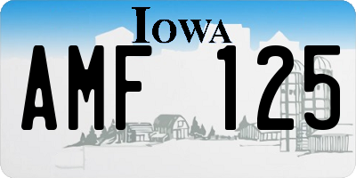 IA license plate AMF125