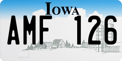 IA license plate AMF126