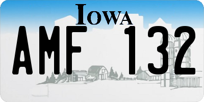 IA license plate AMF132