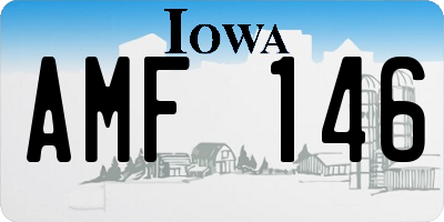 IA license plate AMF146