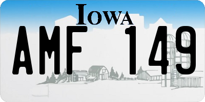 IA license plate AMF149