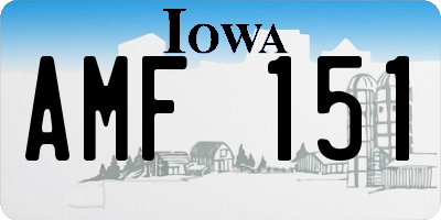 IA license plate AMF151